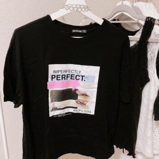 ベルシュカ(Bershka)のブラック ♡ tシャツ(Tシャツ(半袖/袖なし))