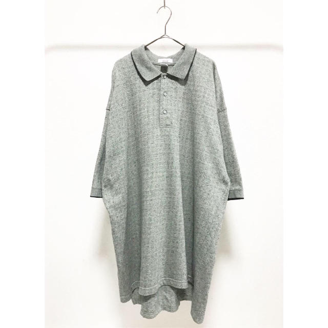 COMME des GARCONS(コムデギャルソン)の"オーバーサイズ" vintage ヴィンテージ グレー ニットポロ ポロシャツ メンズのトップス(ポロシャツ)の商品写真