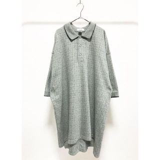 コムデギャルソン(COMME des GARCONS)の"オーバーサイズ" vintage ヴィンテージ グレー ニットポロ ポロシャツ(ポロシャツ)