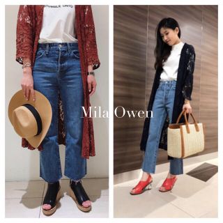 ミラオーウェン(Mila Owen)のMila Owen カットオフフレアデニムパンツ(デニム/ジーンズ)