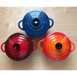 ルクルーゼ(LE CREUSET)のル・クルーゼ☆ミニ・オーバル・ココット 3個セット(食器)