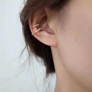 トゥモローランド(TOMORROWLAND)のgold pearl earcuff❤︎(イヤーカフ)