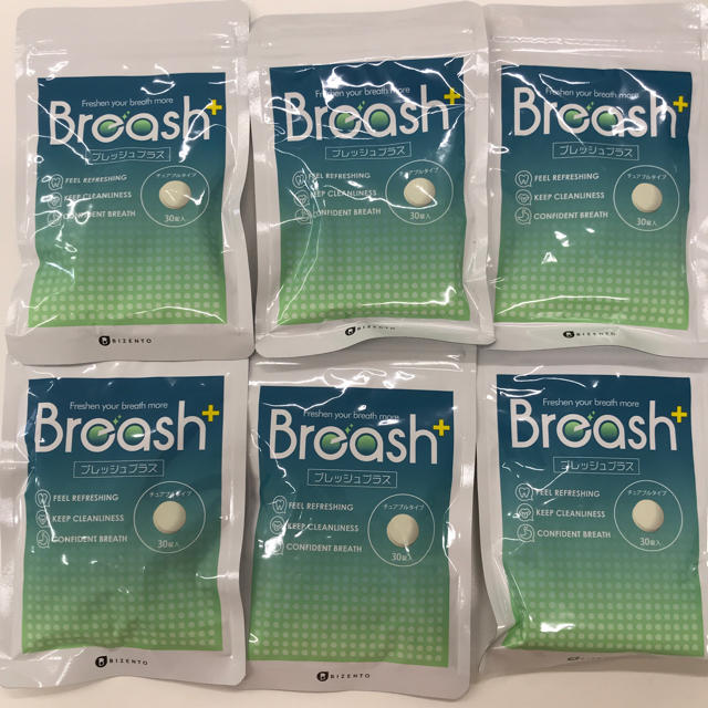 【特売セール】ブレッシュプラス 口臭ケアサプリ Breash 6袋セット コスメ/美容のオーラルケア(口臭防止/エチケット用品)の商品写真