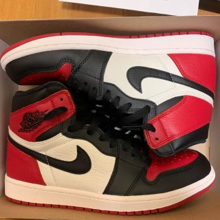 ナイキ(NIKE)のair jordan1 bred toe 27cm 試着のみ(スニーカー)