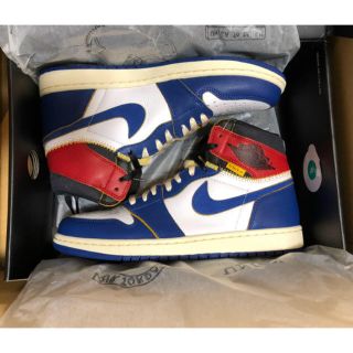 ナイキ(NIKE)の【27.5cm】UNION×NIKE AIR JORDAN 1 Blue 青 (スニーカー)