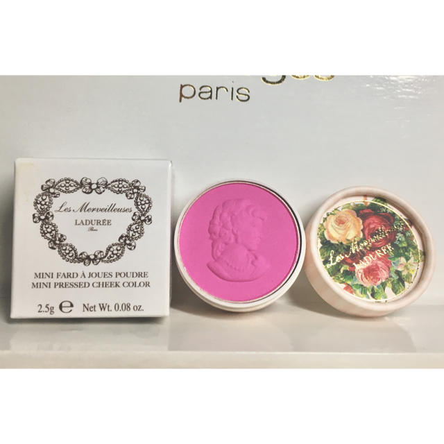 Les Merveilleuses LADUREE(レメルヴェイユーズラデュレ)の新品●送料無料●定価2700円●ラデュレ●ミニプレストチークカラー07番ピンク色 コスメ/美容のベースメイク/化粧品(チーク)の商品写真