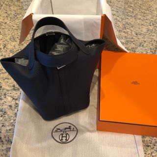 エルメス(Hermes)の［yumama専用]D刻印 HERMES ピコタン pm ブルーニュイ(ハンドバッグ)