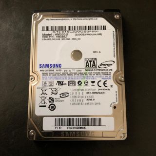 ノートPC用 2.5インチ 9.5mm 320GB HDD SAMSUNG(PCパーツ)