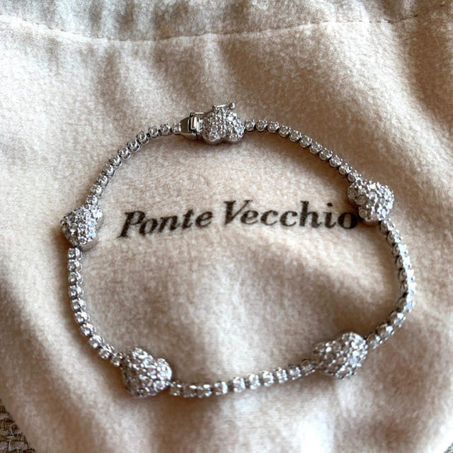 PonteVecchio - ピンク大好き❣️ ポンテヴェキオ ハート ブレスレット K18WG