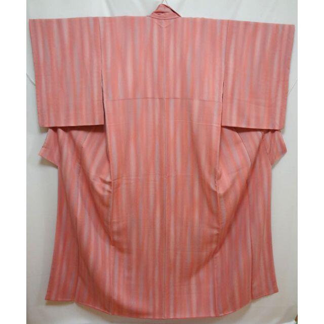 ピンクとグレーのぼかし　小紋 レディースの水着/浴衣(着物)の商品写真