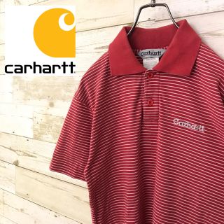 カーハート(carhartt)の【激レア】カーハート☆ワンポイントロゴ半袖ボーダーポロシャツ(ポロシャツ)