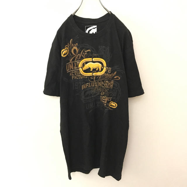 ECKŌ UNLTD（ECKO UNLTD）(エコーアンリミテッド)の【激レア】エコーアンリミテッド☆デカロゴビッグロゴ半袖グラフィックTシャツ90s メンズのトップス(Tシャツ/カットソー(半袖/袖なし))の商品写真