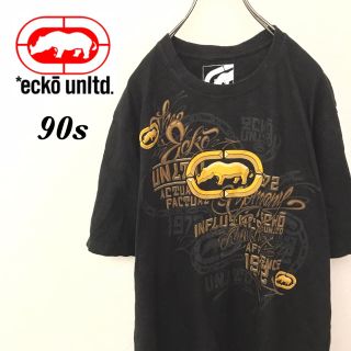 エコーアンリミテッド(ECKŌ UNLTD（ECKO UNLTD）)の【激レア】エコーアンリミテッド☆デカロゴビッグロゴ半袖グラフィックTシャツ90s(Tシャツ/カットソー(半袖/袖なし))