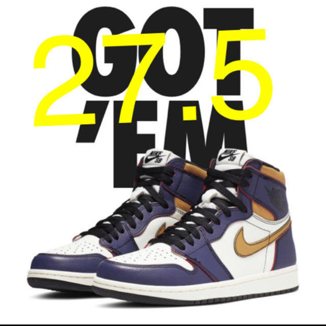 AIR JORDAN 1 SB Lakers 27.5