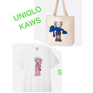 ユニクロ(UNIQLO)のユニクロ カウズ Ｔシャツ トートバッグ S M(Tシャツ/カットソー(半袖/袖なし))