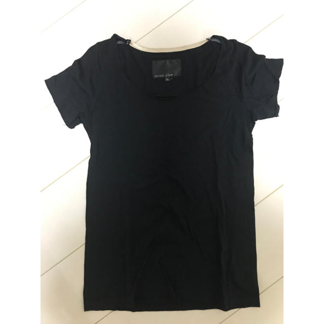 RETRO GIRL(レトロガール)のレトロガール Ｔシャツ 黒 大判スカーフ レディースのトップス(Tシャツ(半袖/袖なし))の商品写真