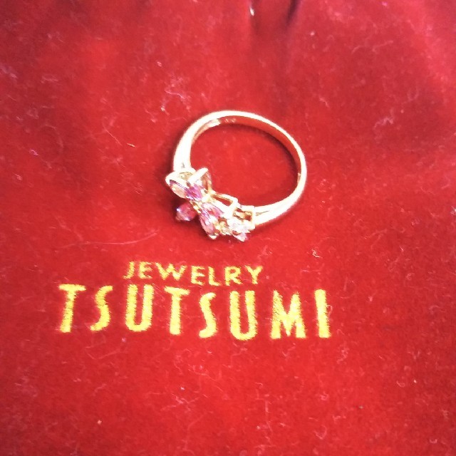 JEWELRY TSUTSUMI(ジュエリーツツミ)のジュエリーツツミ　ピンクサファイア&ダイヤＫ10 レディースのアクセサリー(リング(指輪))の商品写真