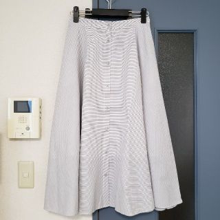 ユニクロ(UNIQLO)のフロントボタンサーキュラースカート Lサイズ(ロングスカート)