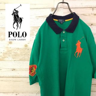 ポロラルフローレン(POLO RALPH LAUREN)の【激レア】ポロラルフローレン☆ビッグポニー刺繍ロゴ半袖ゆるダボポロシャツ(ポロシャツ)