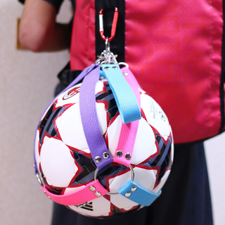 【3色MIX+持ち手セット】 サッカー ボールケース ボールホルダー 合宿(ボール)