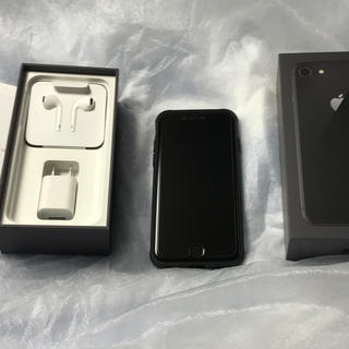 アイフォーン(iPhone)のiPhone8 256GB SoftBank 黒 simロック解除済(スマートフォン本体)