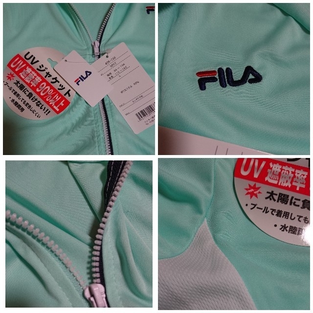 FILA(フィラ)の新品☆FILA☆メッシュ ラッシュガード☆ライトグリーン☆L メンズの水着/浴衣(水着)の商品写真