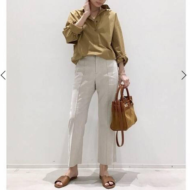 L'Appartement DEUXIEME CLASSE(アパルトモンドゥーズィエムクラス)のL'Appartement Linen Cropped パンツ レディースのパンツ(クロップドパンツ)の商品写真