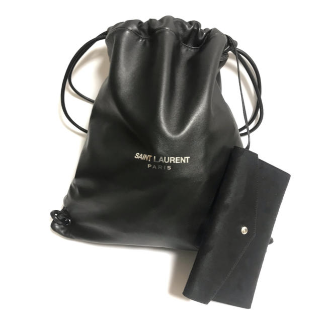 Saint Laurent(サンローラン)のサンローラン DRAWSTRING TEDDY BACKPACK バックパック メンズのバッグ(バッグパック/リュック)の商品写真