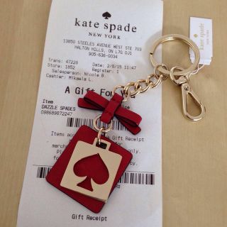 ケイトスペードニューヨーク(kate spade new york)のkate spade キーホルダー 赤(キーホルダー)