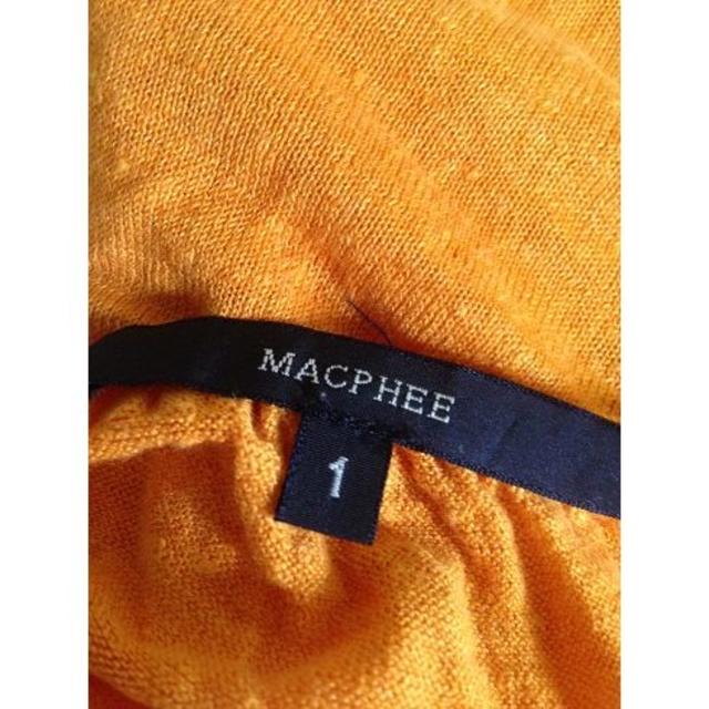 MACPHEE(マカフィー)のMACPHEE◆オレンジ◆麻100％極薄手半袖ニット レディースのトップス(ニット/セーター)の商品写真