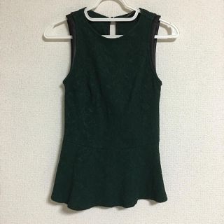 ザラ(ZARA)のZARA・タンクペプラム カットソー (xxs)(カットソー(半袖/袖なし))