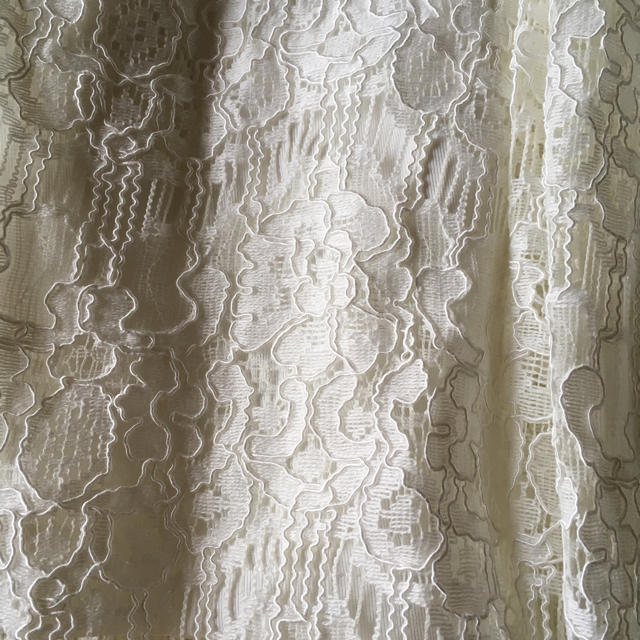 Ungrid(アングリッド)のungrid   ウエストギャザーレースマキシスカート(白)  新品 レディースのスカート(ロングスカート)の商品写真