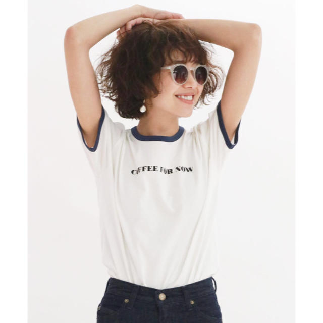 Ungrid(アングリッド)のungrid   リンガーロゴTee  新品 レディースのトップス(Tシャツ(半袖/袖なし))の商品写真