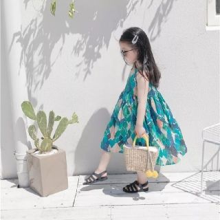 ザラキッズ(ZARA KIDS)のアーガイル⋈グリーンワンピース(ワンピース)