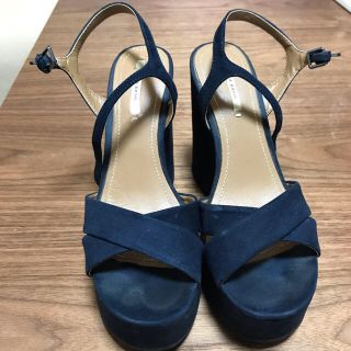 ザラ(ZARA)のZARA Basic サンダル 紺(サンダル)