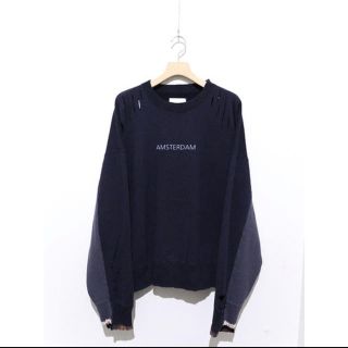 サンシー(SUNSEA)のstein OVERSIZED REBUILD SWEAT LS (NAVY)(スウェット)