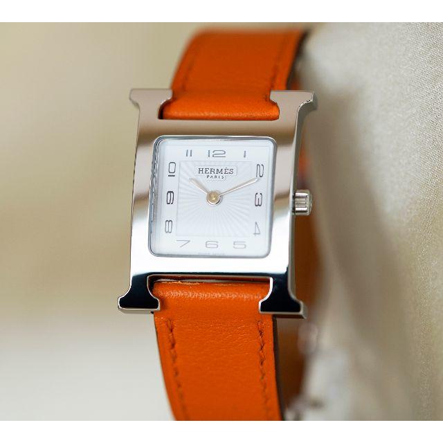 美品 新型 エルメス Hウォッチ HH1.210 ホワイト レディース腕時計