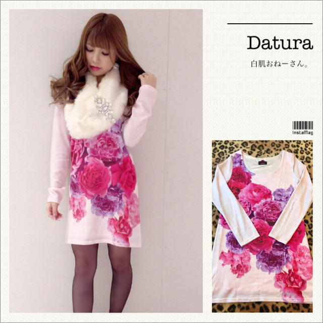 DaTuRa - Datura♡ローズデコレーションワンピの通販 by ᙏ̤̫͚SHOP詳細 ...