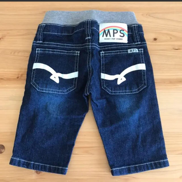 MPS(エムピーエス)の未使用品！デニム ハーフパンツ Tシャツ ジャンパーセット キッズ/ベビー/マタニティのキッズ服男の子用(90cm~)(パンツ/スパッツ)の商品写真