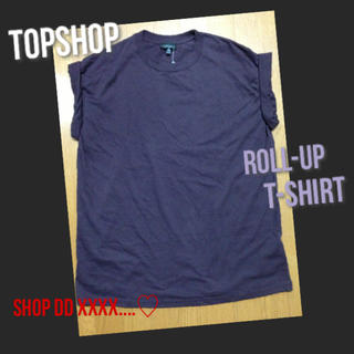 トップショップ(TOPSHOP)の新品■TOPSHOPロールアップＴシャツ(Tシャツ(半袖/袖なし))