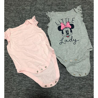 ベビーギャップ(babyGAP)のbaby gap  袖フリル ロンパース ２枚セット(ロンパース)