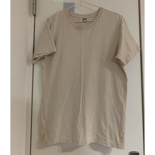 ！シンプル ベージュ Tシャツ コットン100% 半袖 男女 (Tシャツ/カットソー(半袖/袖なし))