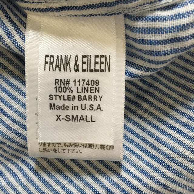 Frank&Eileen(フランクアンドアイリーン)のFrank＆Eileen リネンシャツ 美品 XS レディースのトップス(シャツ/ブラウス(長袖/七分))の商品写真