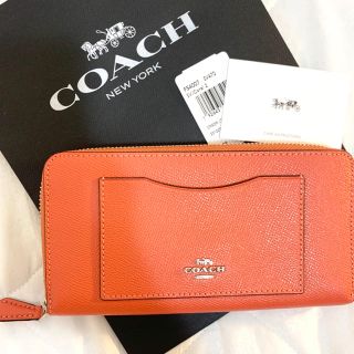 コーチ(COACH)の【新品未使用】COACH オレンジ長財布(財布)