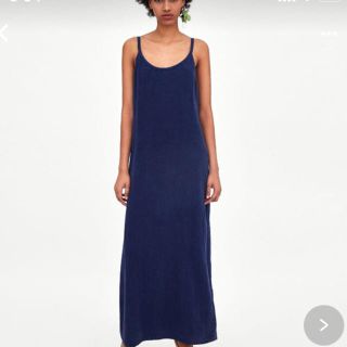 ザラ(ZARA)のnaaa★様専用    ZARA ネイビー マキシワンピース(ロングワンピース/マキシワンピース)