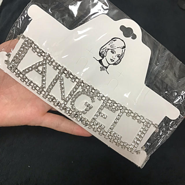 新品 チョーカー エンジェル ANGEL キラキラ シルバー ネックレス レディースのアクセサリー(ネックレス)の商品写真