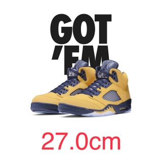 ナイキ(NIKE)のaj5 ミシガン nike 5 RETRO SE MICHIGAN 27cm(スニーカー)