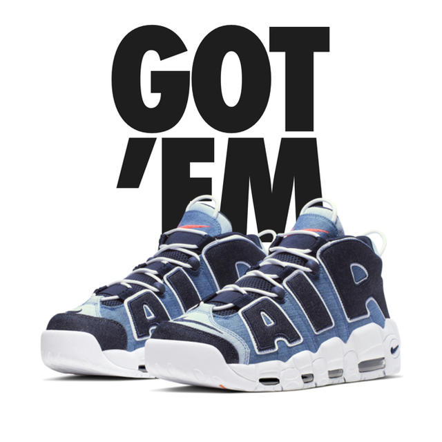 【27.5】NIKE MORE UPTEMPO DENIM