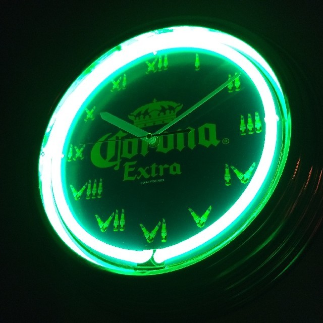 Corona コロナ　ネオン管掛け時計　ヴィンテージ　非売品 | フリマアプリ ラクマ