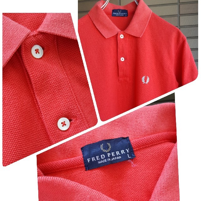 FRED PERRY(フレッドペリー)のFRED PERRY　レッド　ポロシャツ　日本企画 メンズのトップス(ポロシャツ)の商品写真